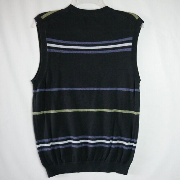 Banana Republic Mens Size S Pinstripe Sleeveless V Neck Pullover Sweater Vest - Picture 4 of 8